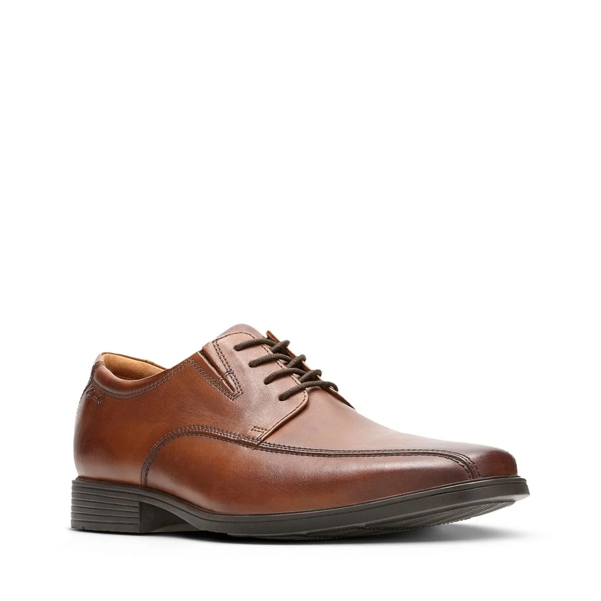 Clarks Men's Tilden Walk Dress Shoes- Dark Tan Leather - Image 2
