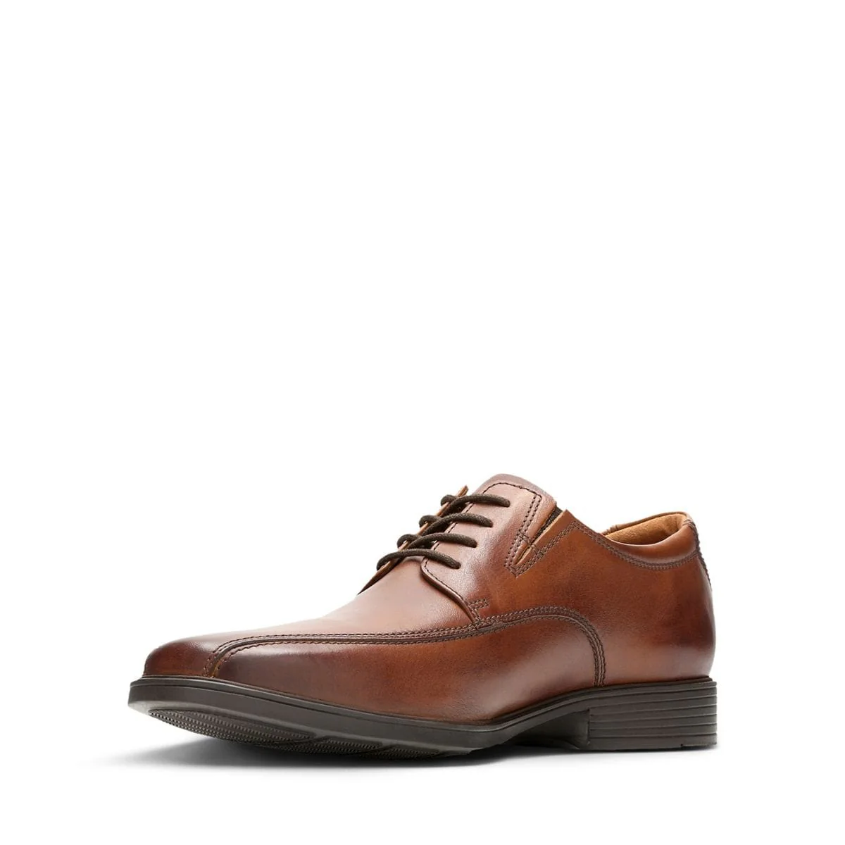 Clarks Men's Tilden Walk Dress Shoes- Dark Tan Leather - Image 4