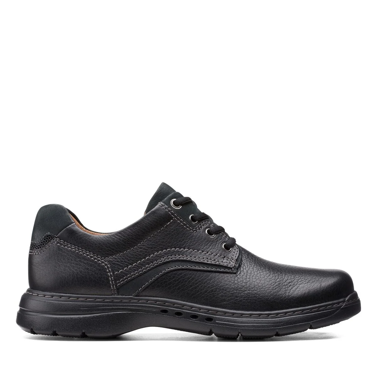 Clarks Men's Un Brawley Pace Lace Up Shoes- Black