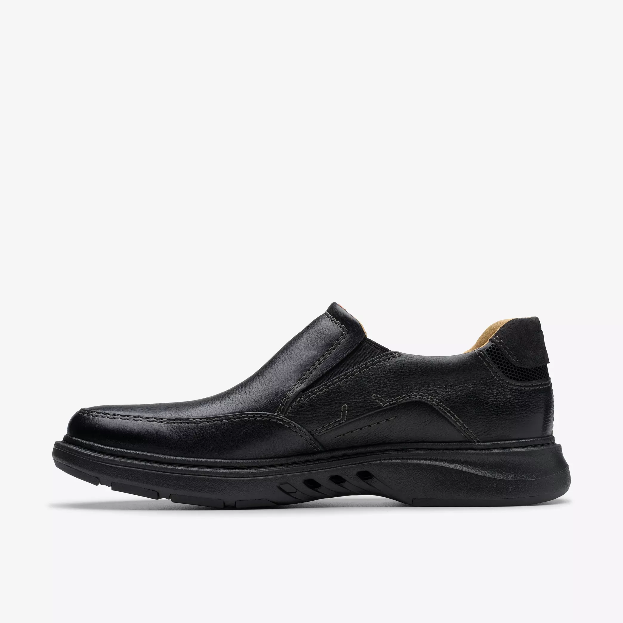 Clarks Men's Un Briley Step Slip On Shoes- Black Leather - Image 2