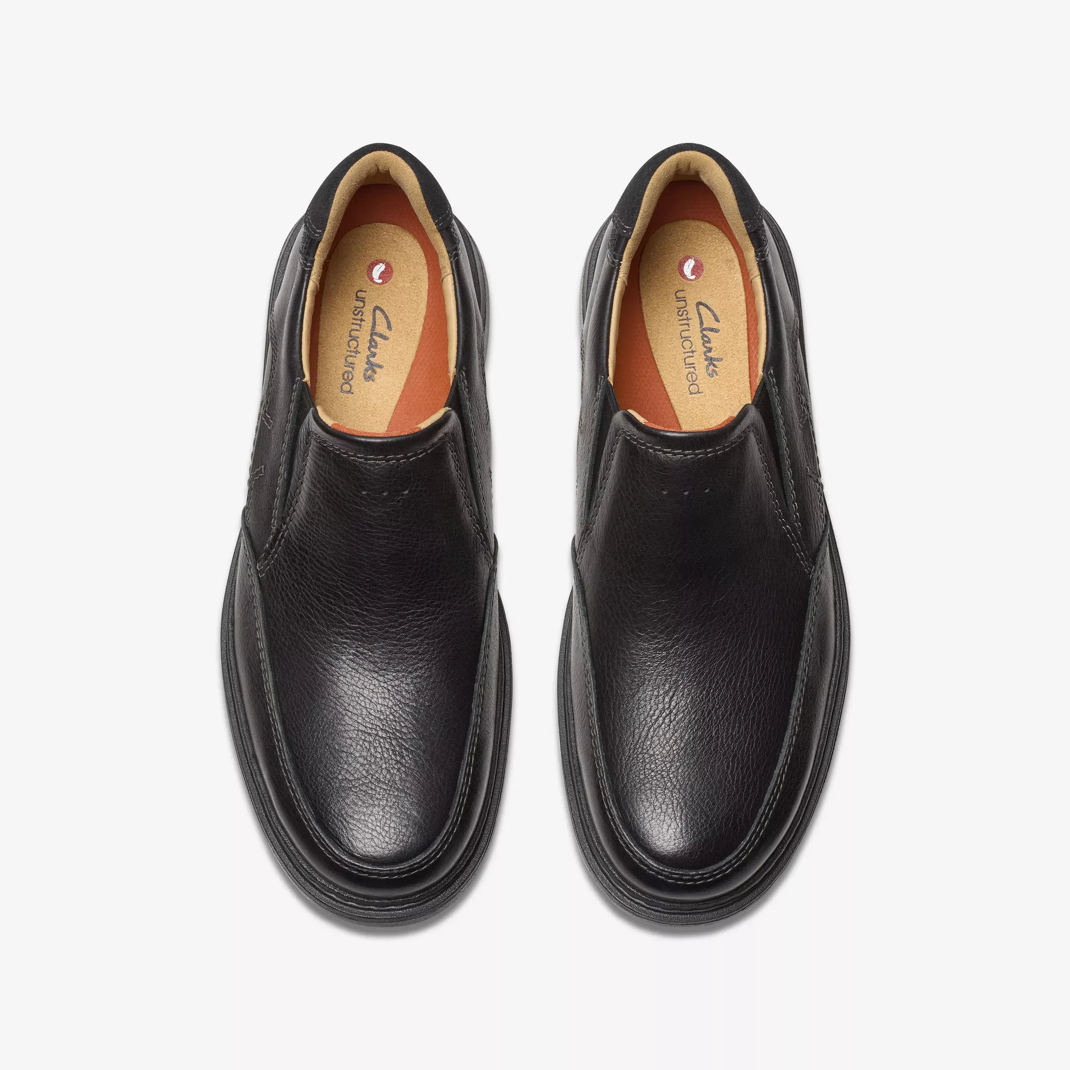 Clarks Men's Un Briley Step Slip On Shoes- Black Leather - Image 4