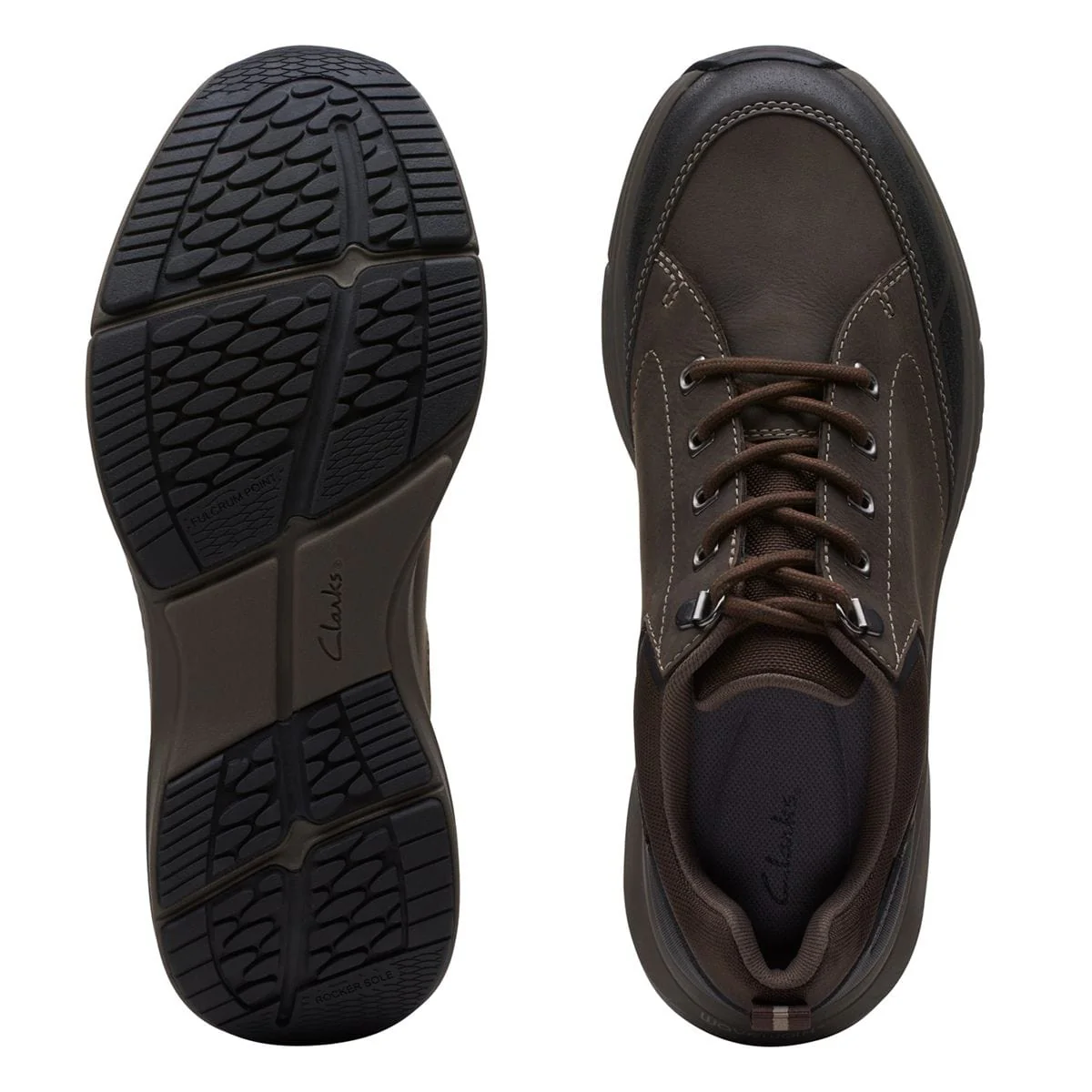 Clarks Men's Wave Vibe 2.0 Sneakers- Dark Brown - Image 5