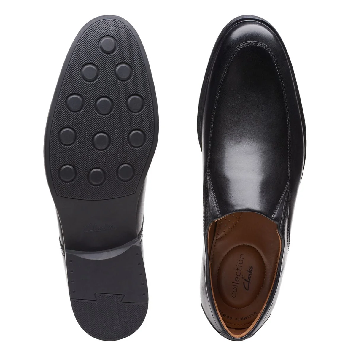 Clarks Men's Whiddon Step Loafers- Black Leather - Image 7