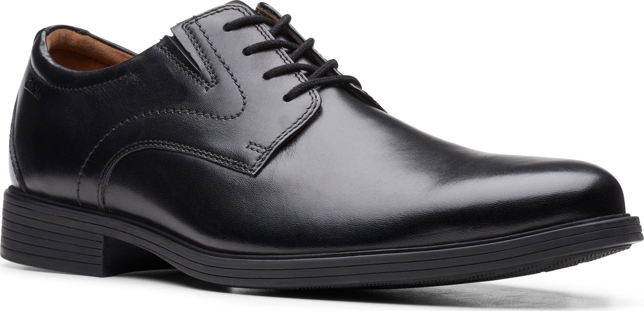 Clarks Men's Whiddon Plain Dress Shoes- Black Leather - Image 2