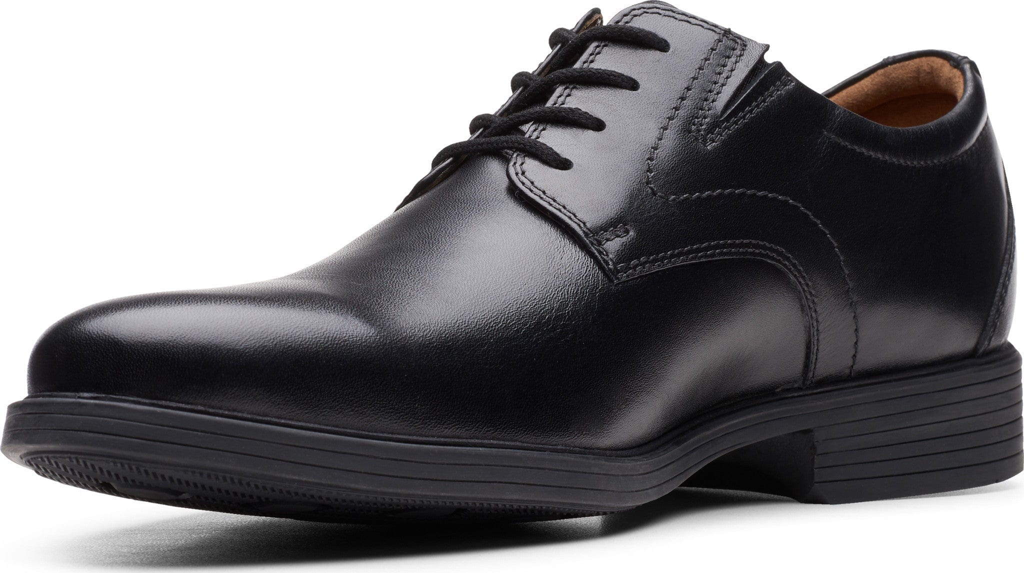 Clarks Men's Whiddon Plain Dress Shoes- Black Leather - Image 6