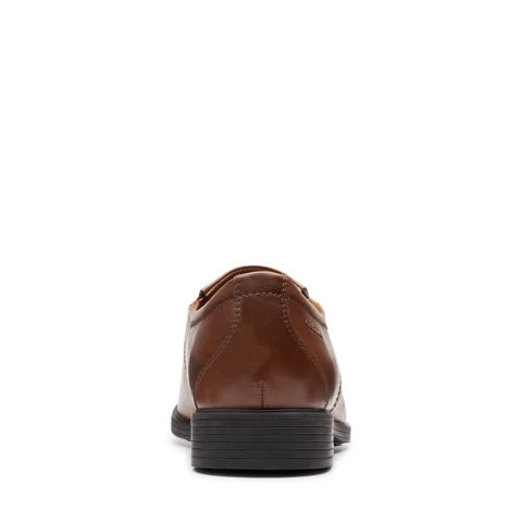 Clarks Men's Whiddon Step Loafers- Dark Tan Leather - Image 6