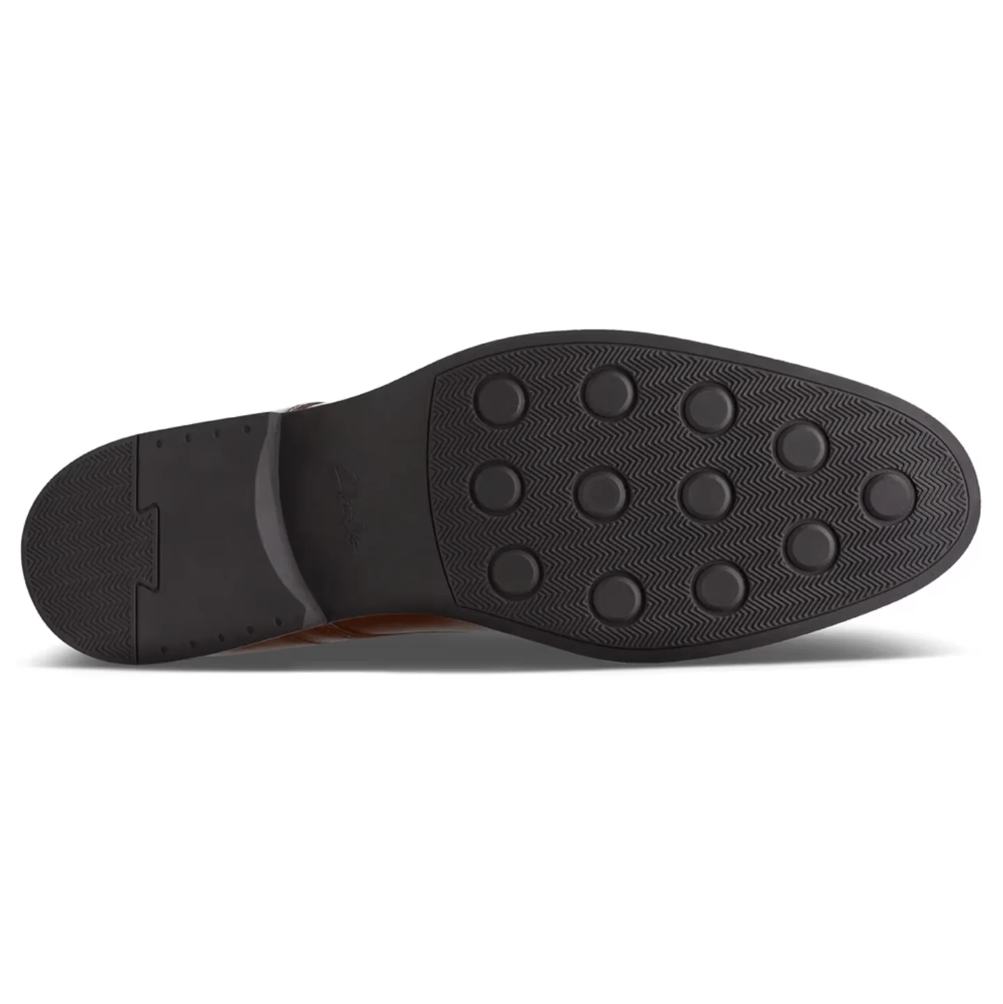 Clarks Men's Whiddon Plain Dress Shoes- Dark Tan Leather - Image 5
