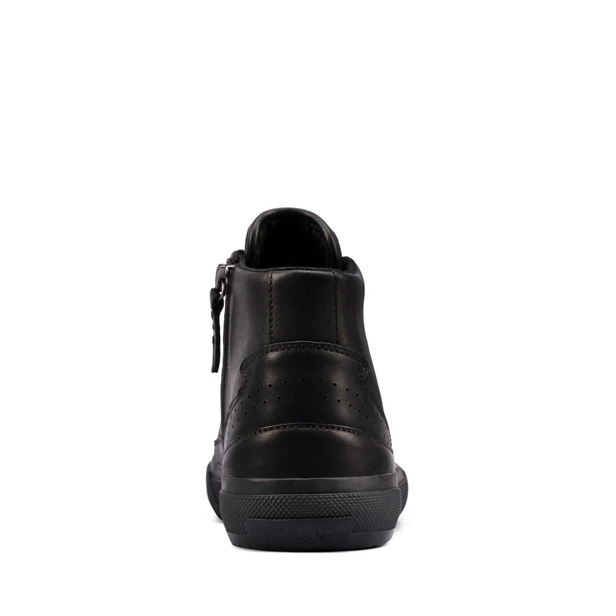 Clarks Women's Acely Zip Hi Sneakers- Black Leather - Image 5