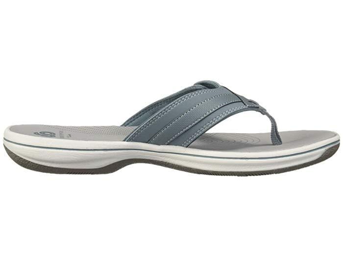 Clarks Women's Breeze Sea Flips- Blue Grey