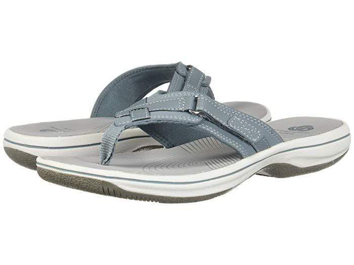 Clarks Women's Breeze Sea Flips- Blue Grey - Image 6