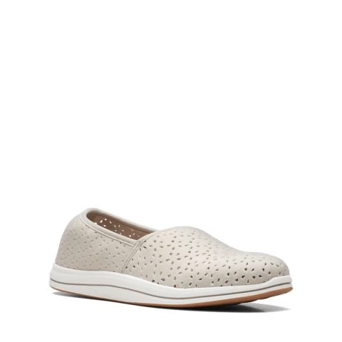 Clarks Women's Breeze Emily Slip Ons- Light Taupe - Image 3