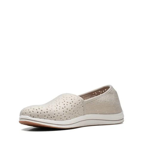 Clarks Women's Breeze Emily Slip Ons- Light Taupe - Image 4