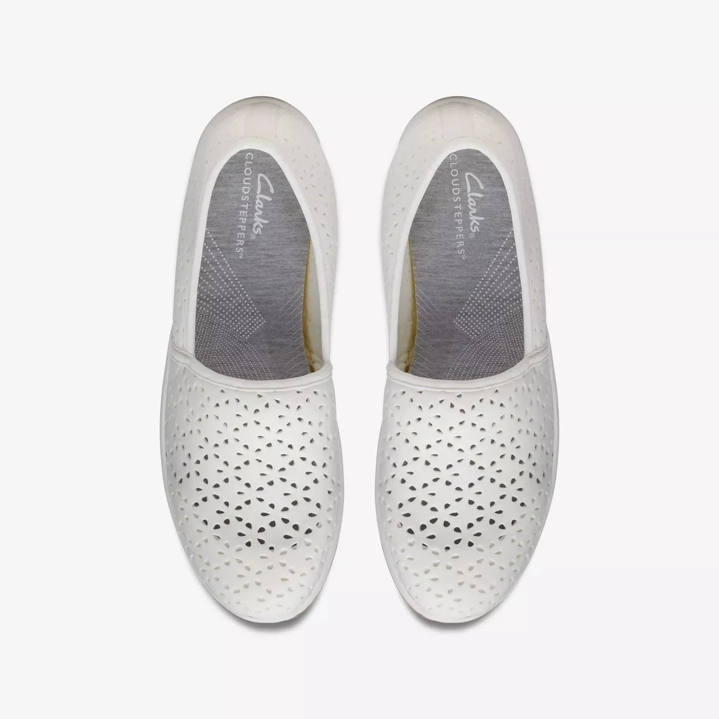 Clarks Women's Breeze Emily Slip Ons- White - Image 3