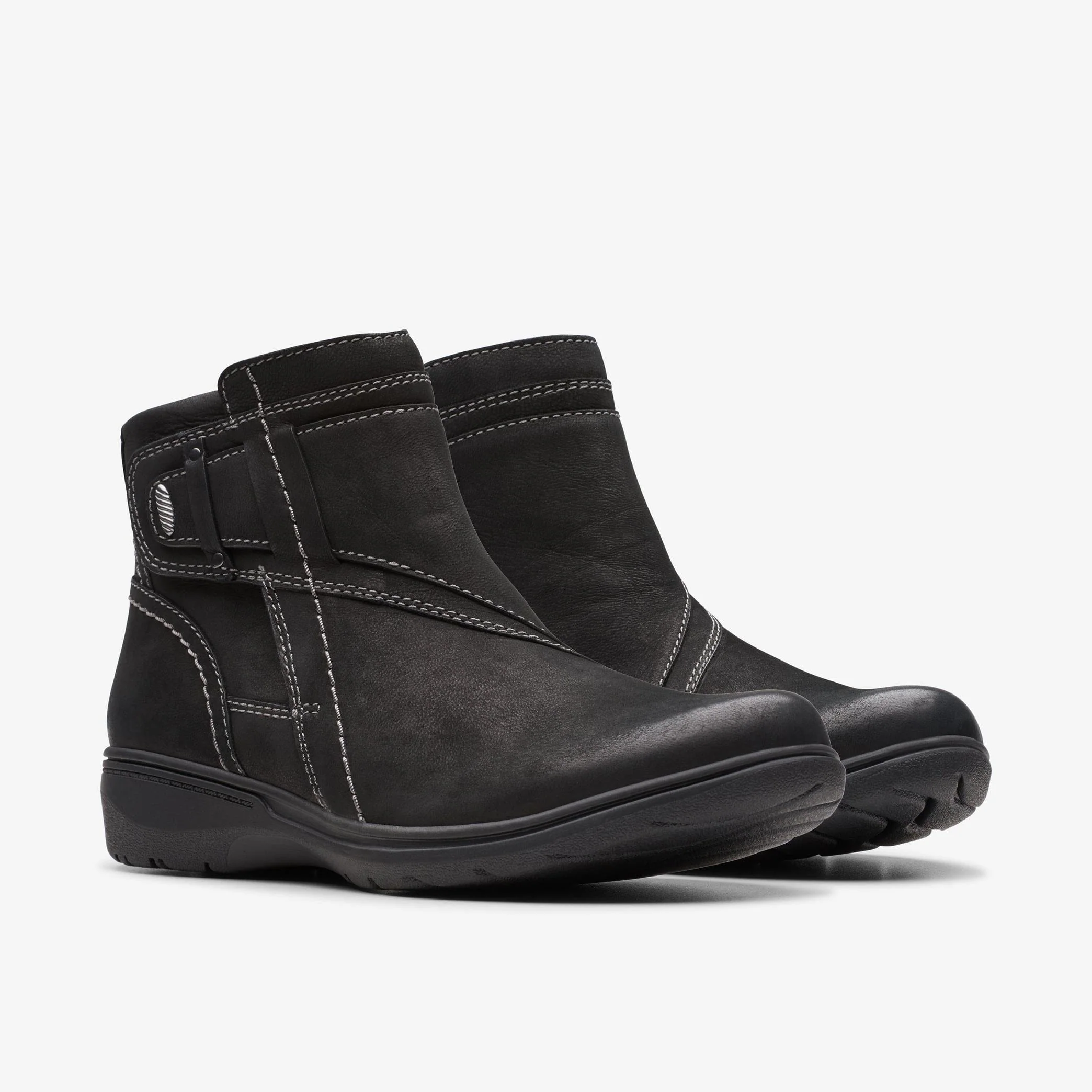 Clarks Women's Carleigh Boots- Black Leather - Image 4