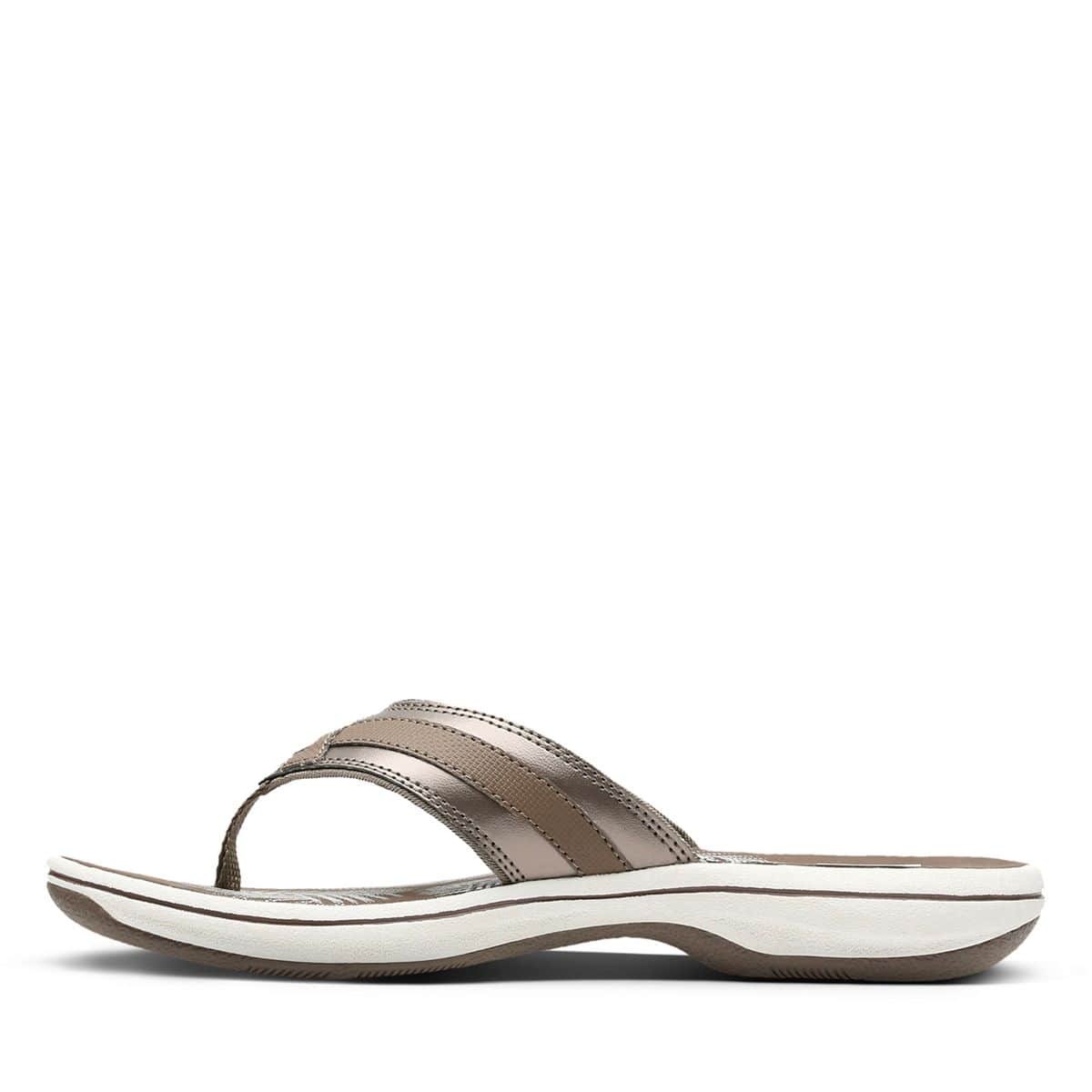 Clarks Women's Breeze Sea Flips- Pewter - Image 6
