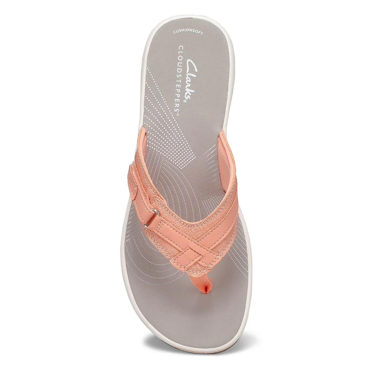 Clarks Women's Breeze Sea Flips- Peach - Image 3