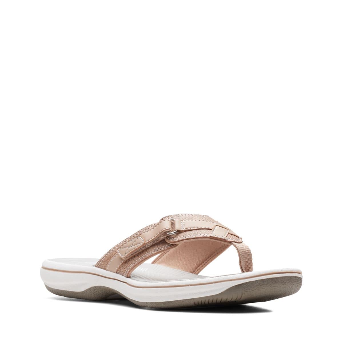 Clarks Women's Breeze Sea Flips- Taupe Metallic - Image 2