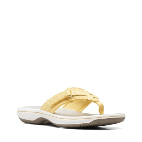 Clarks Women's Breeze Sea Flips- Yellow - Image 2