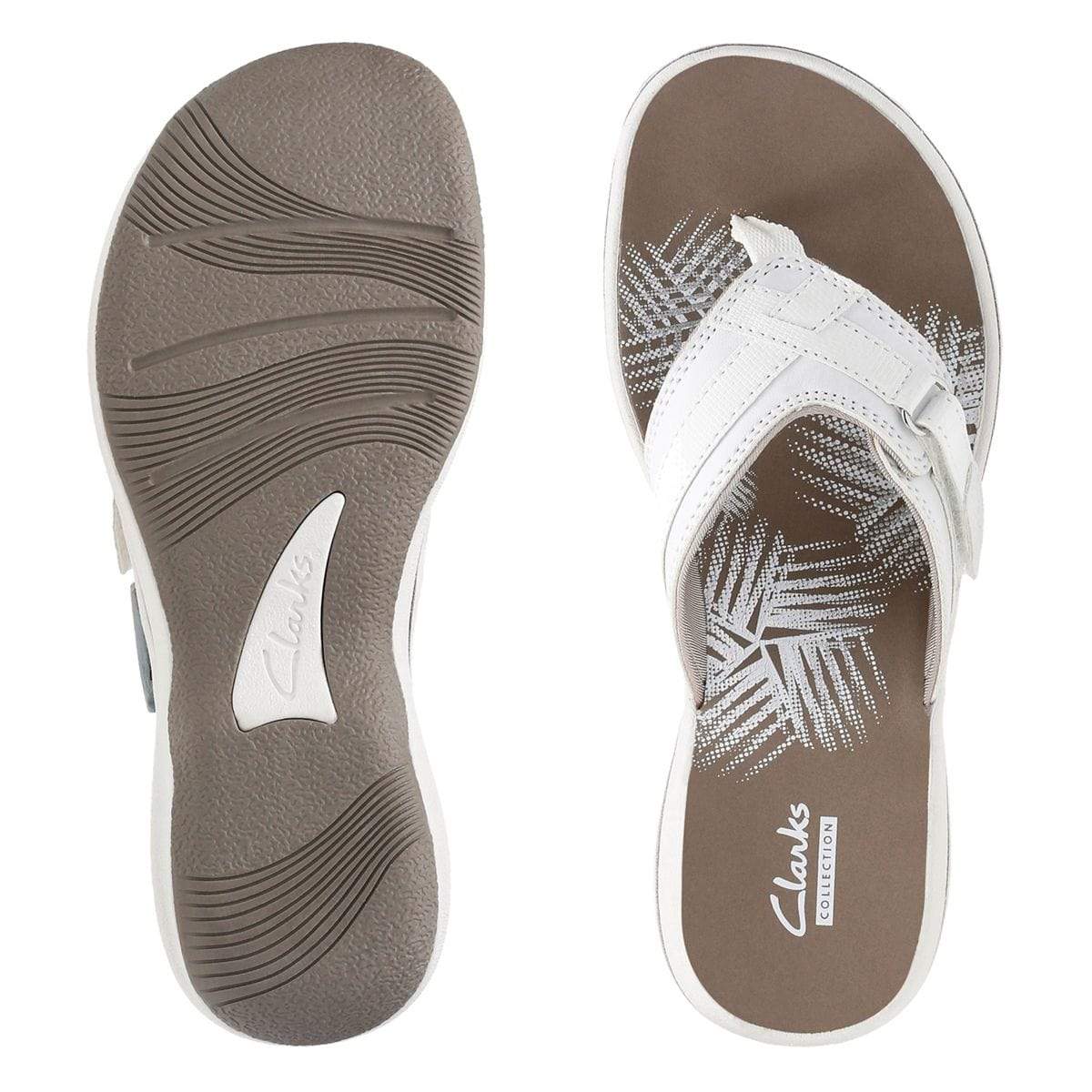 Clarks Women's Breeze Sea Flips- White - Image 8