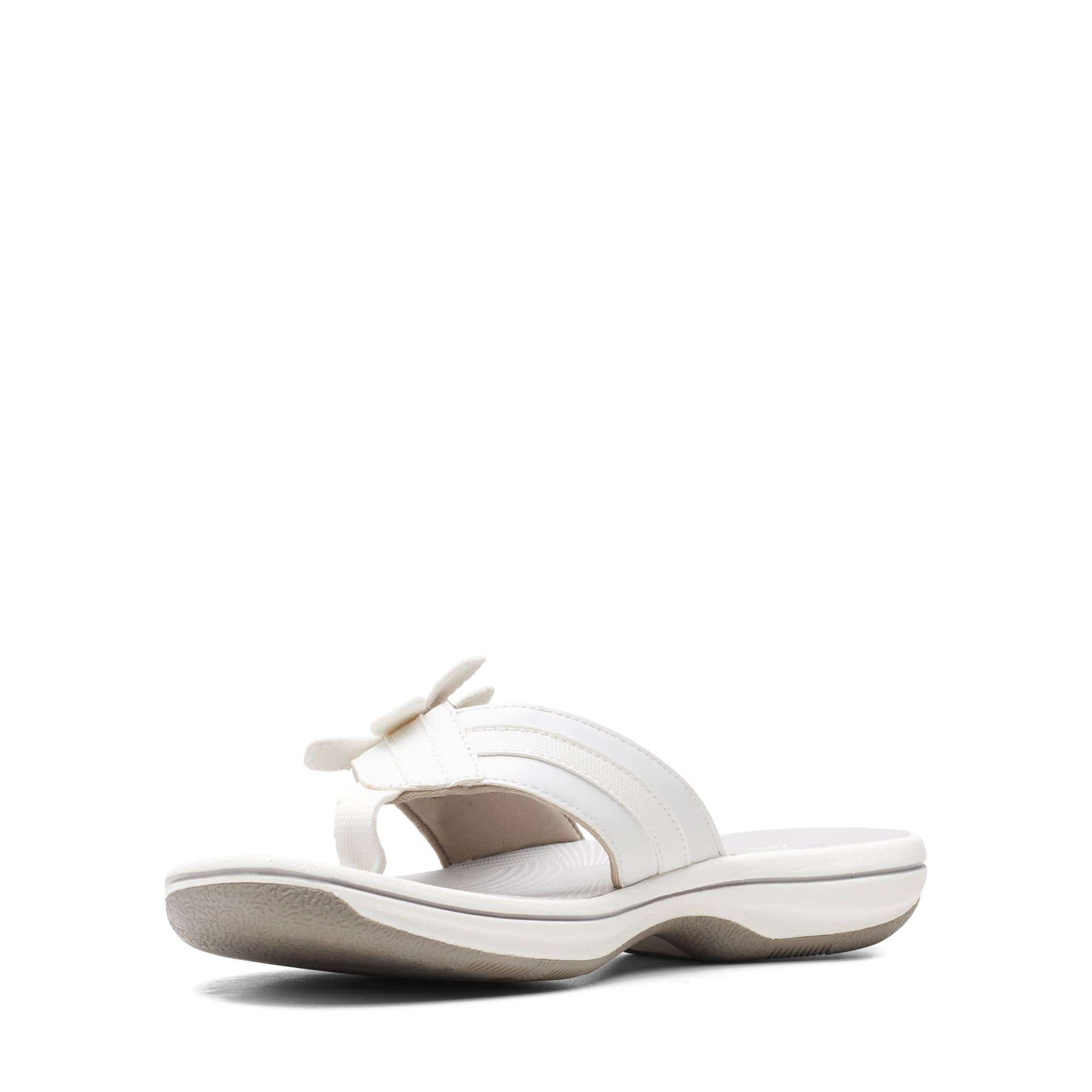 Clarks Women's Brinkley Flora Flips- White - Image 4