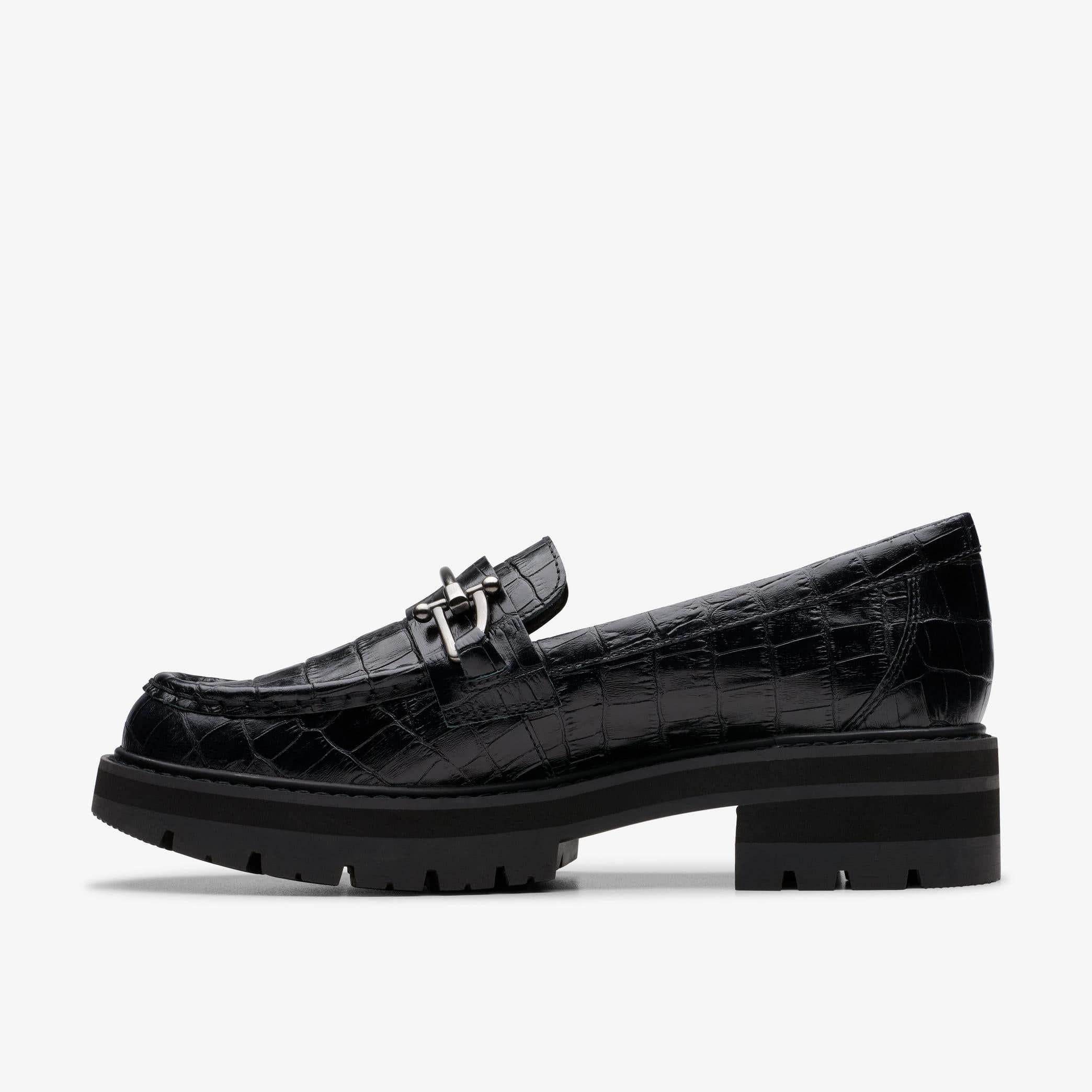 Clarks Women's Orianna Bit Loafers- Black Crocodile - Image 2