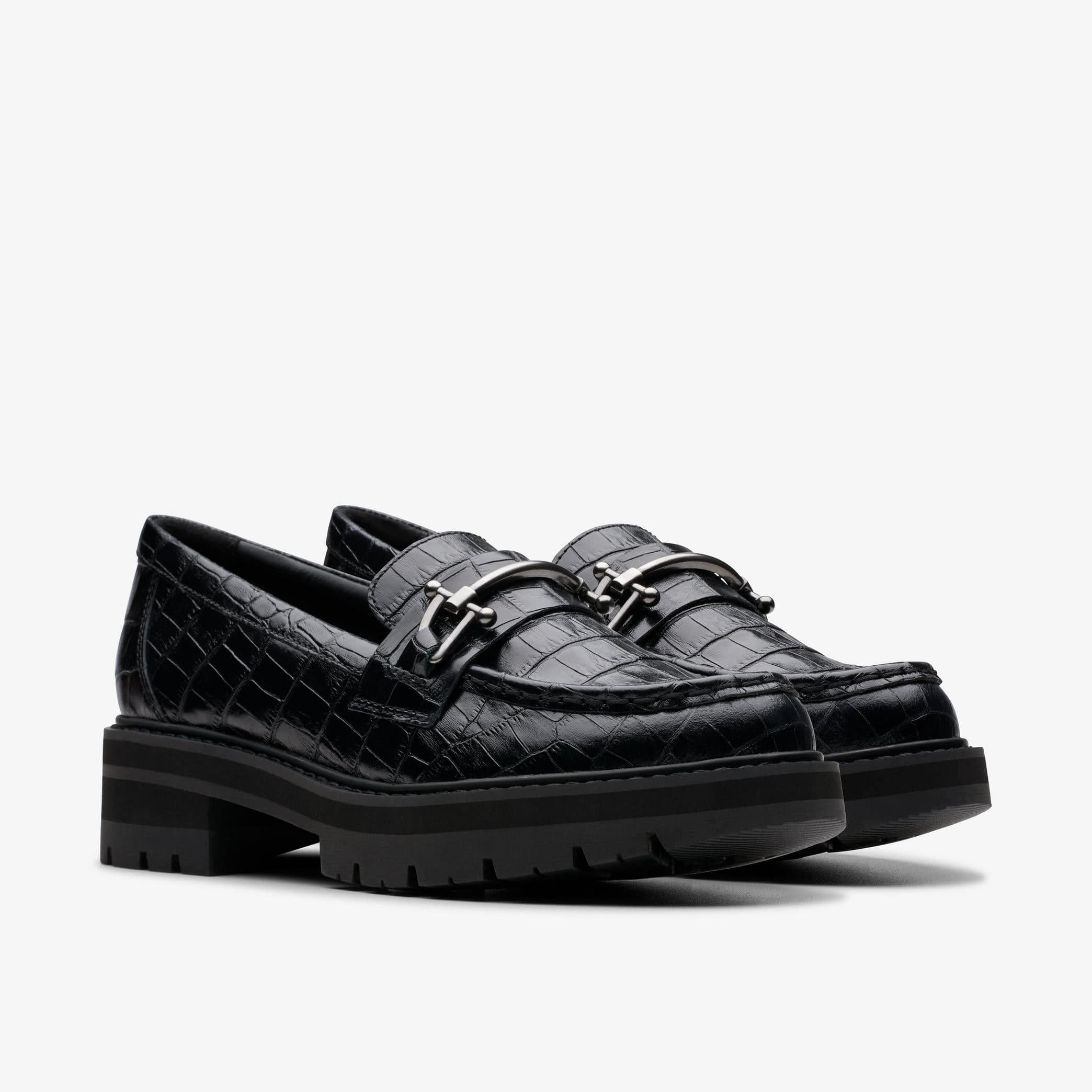 Clarks Women's Orianna Bit Loafers- Black Crocodile - Image 4