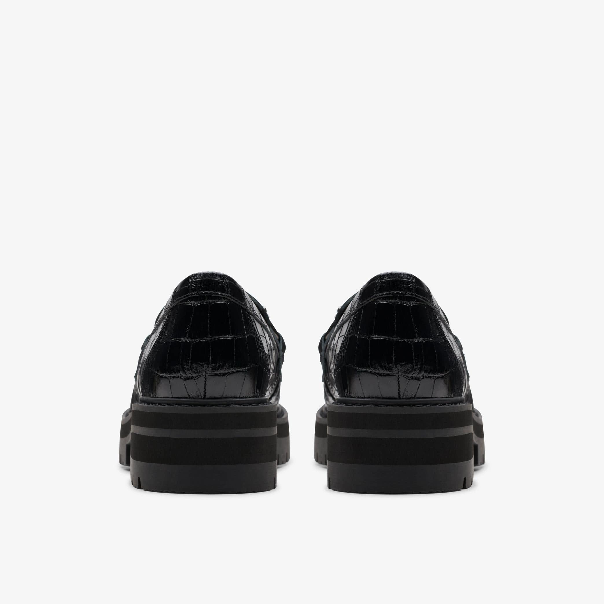 Clarks Women's Orianna Bit Loafers- Black Crocodile - Image 5