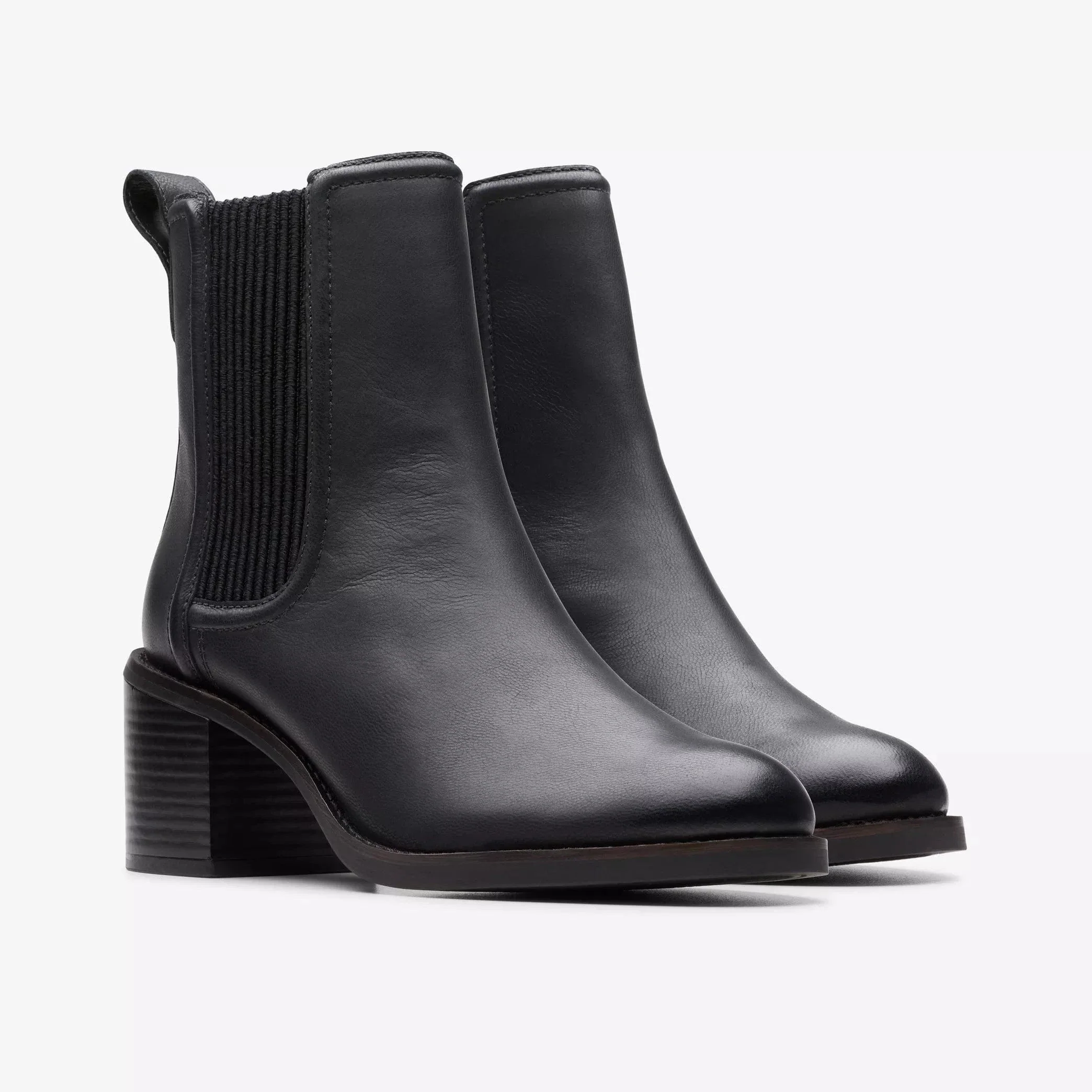 Clarks Women's Chamberly Top Heeled Boots- Black Leather - Image 2