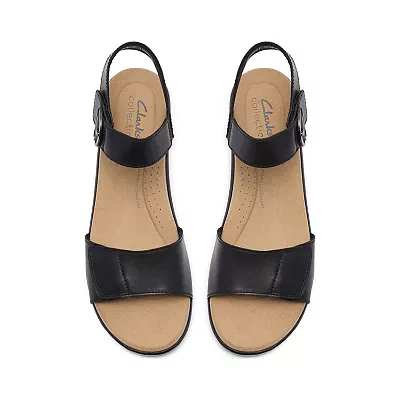 Clarks Women's Emily 2 Amanda Heels- Black Leather - Image 2