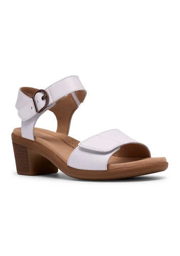 Clarks Women's Emily 2 Amanda Heels- White Leather - Image 2