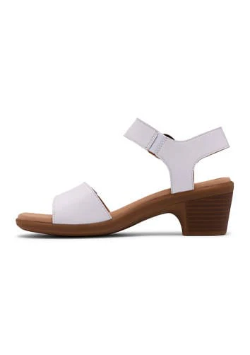 Clarks Women's Emily 2 Amanda Heels- White Leather - Image 3