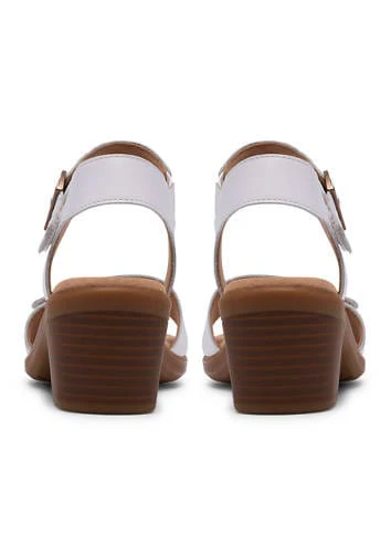 Clarks Women's Emily 2 Amanda Heels- White Leather - Image 5