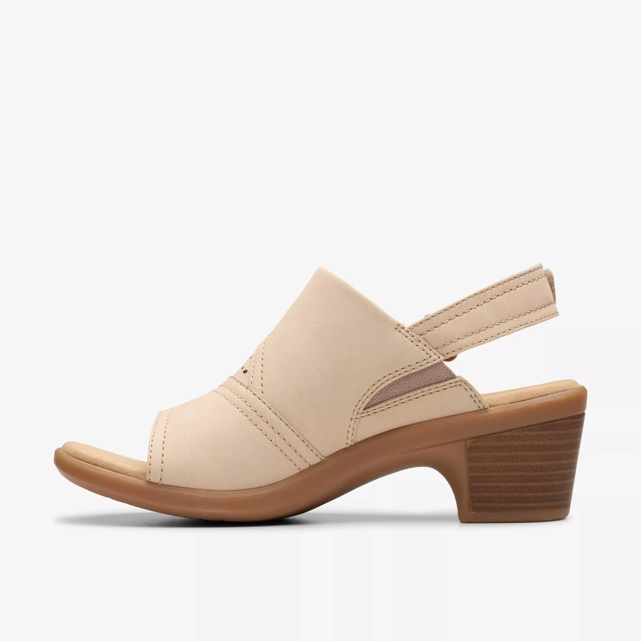 Clarks Women's Emily 2 Mist Heels- Sand Nubuck - Image 2