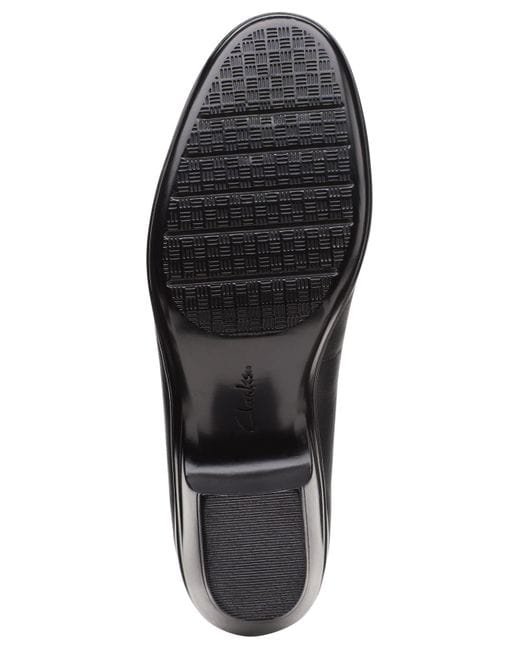 Clarks Women's Emily Belle Pumps- Black Leather - Image 4
