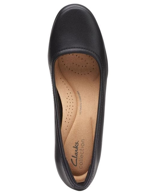 Clarks Women's Emily Belle Pumps- Black Leather - Image 5