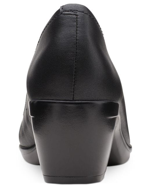Clarks Women's Emily Belle Pumps- Black Leather - Image 7