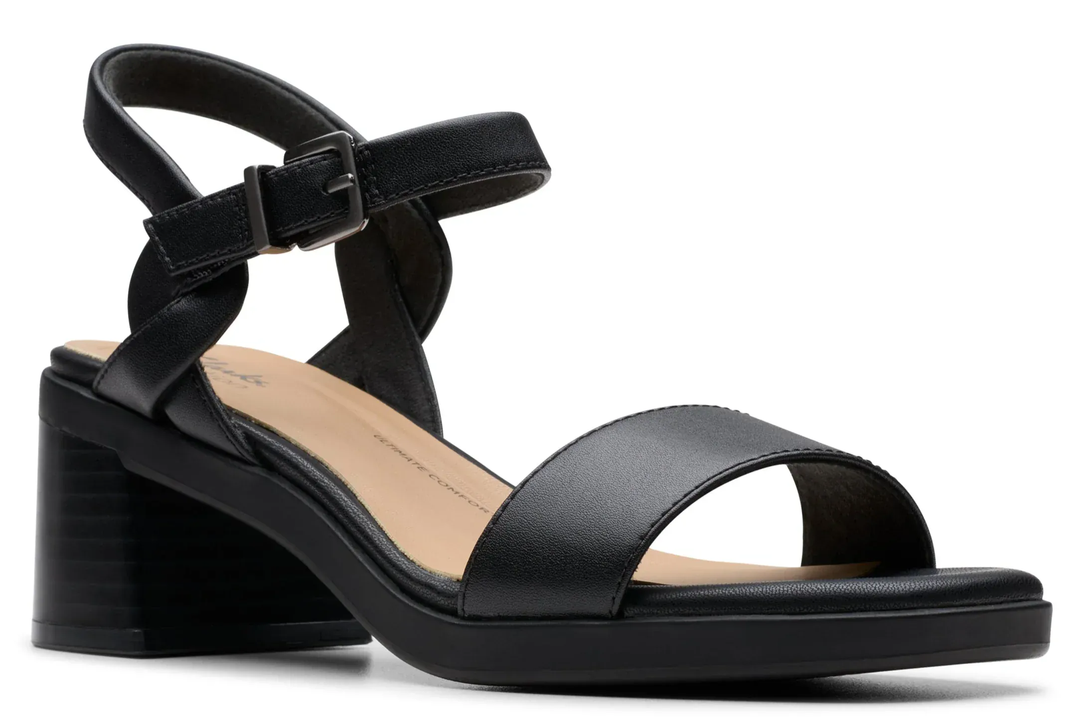 Clarks Women's Jaylan Ray Heels- Black Leather - Image 2
