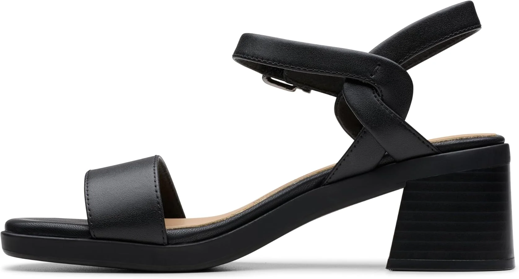Clarks Women's Jaylan Ray Heels- Black Leather - Image 3