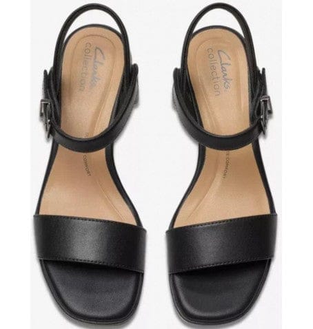 Clarks Women's Jaylan Ray Heels- Black Leather - Image 5