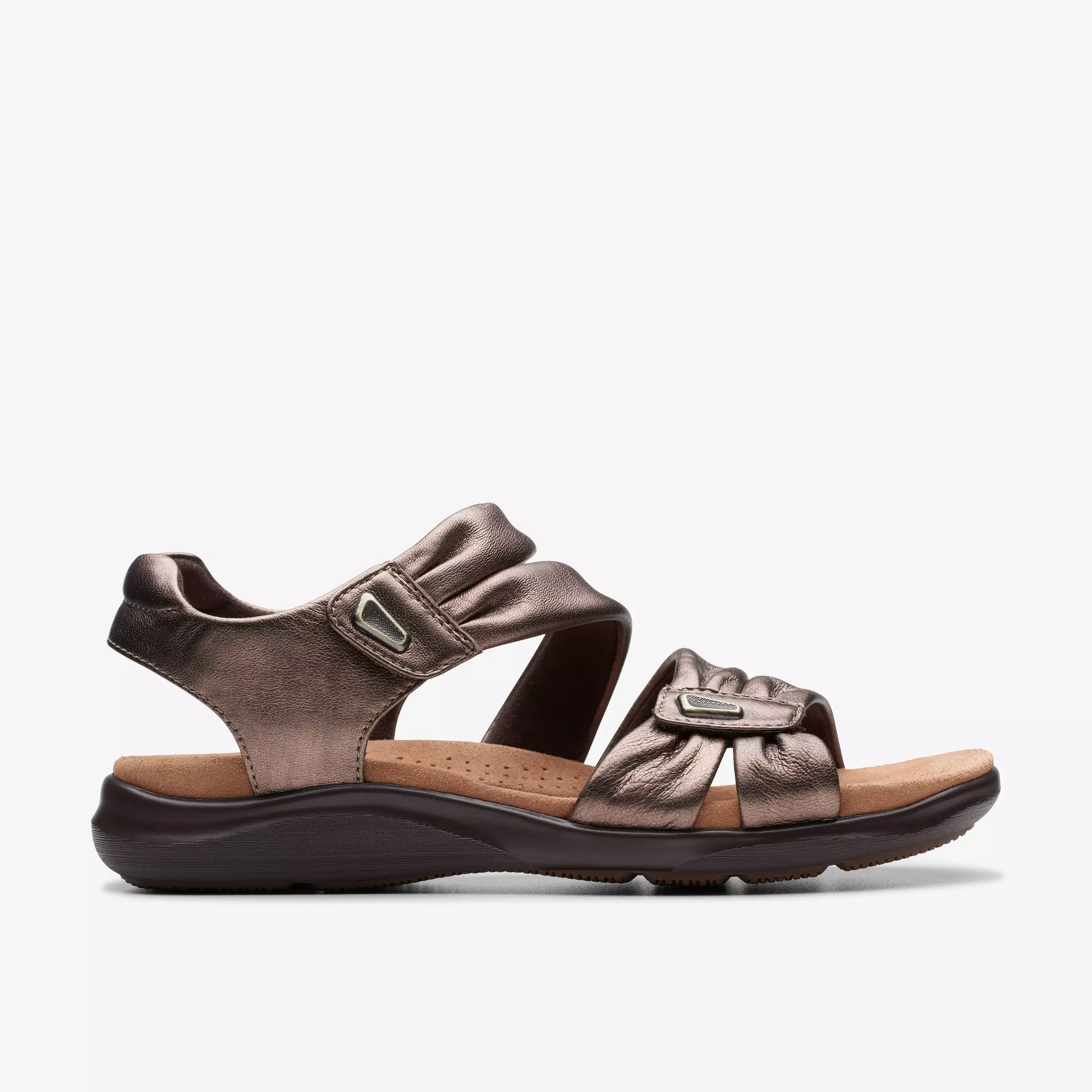 Clarks Women's Kitly Ave Sandals- Bronze Leather