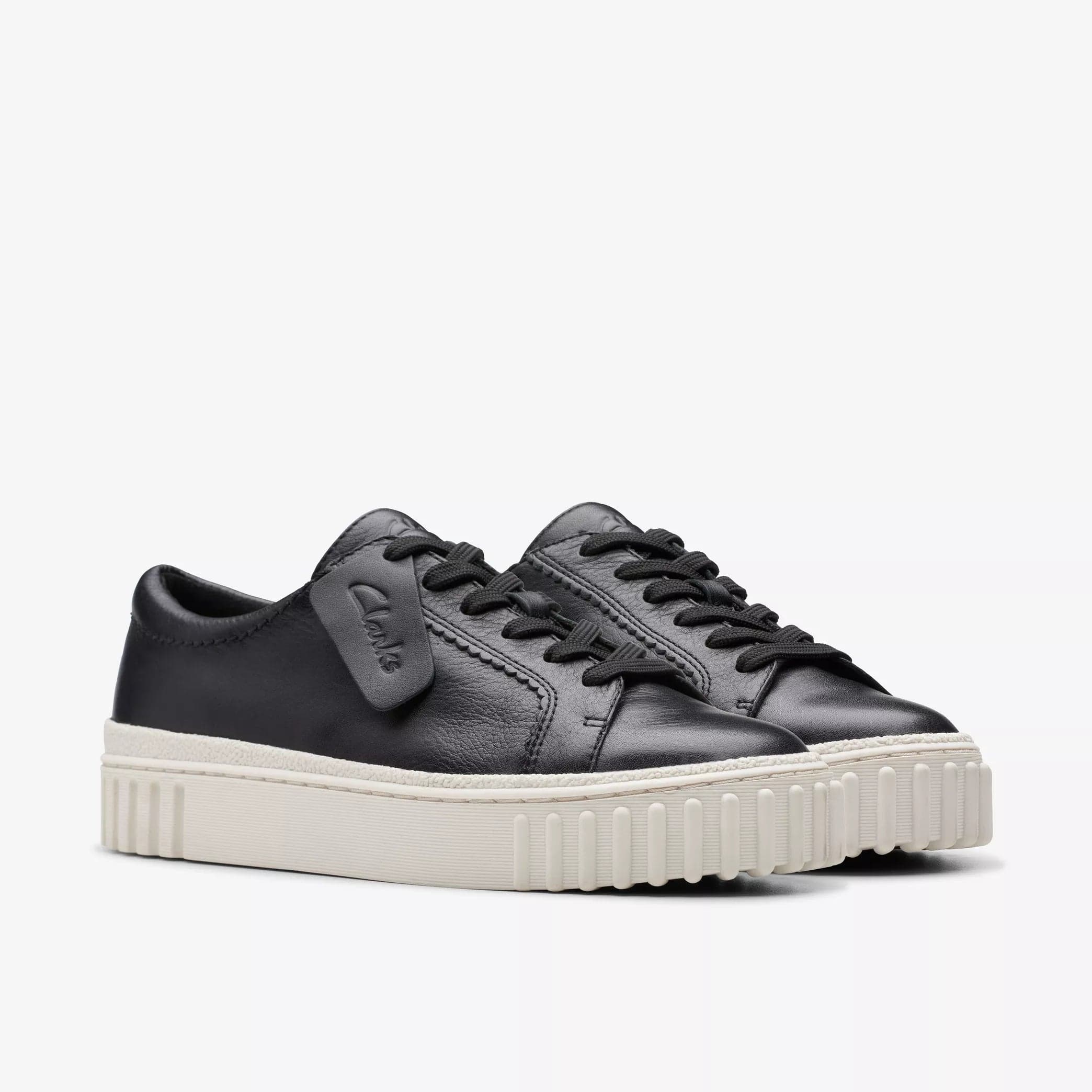 Clarks Women's Mayhill Walk Shoes- Black Leather - Image 4