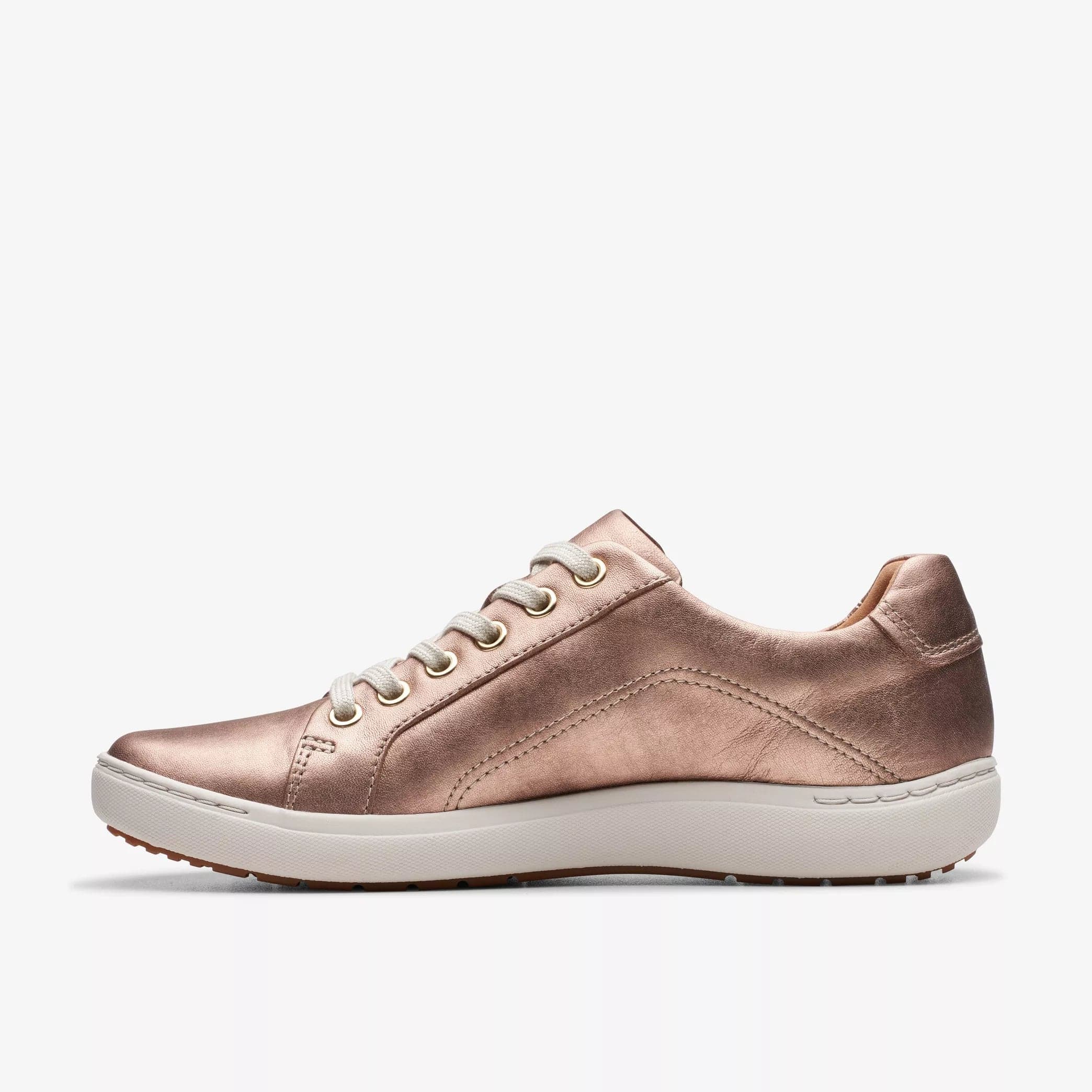 Clarks Women's Nalle Lace Sneakers-Rose Gold Leather - Image 2