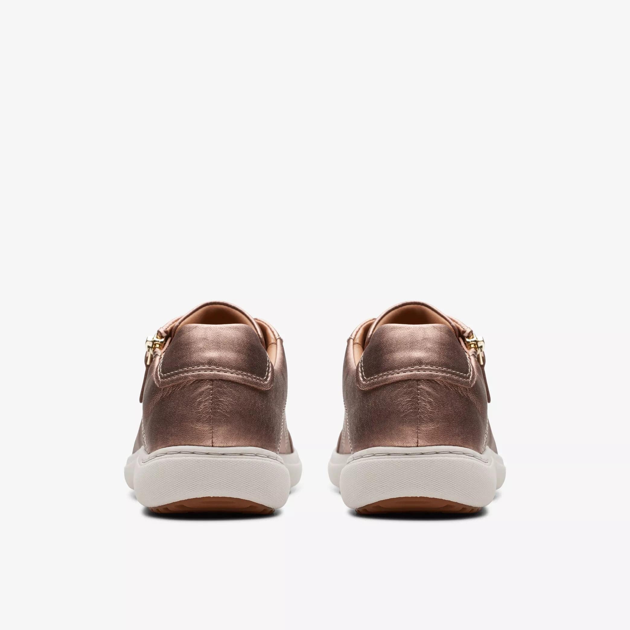 Clarks Women's Nalle Lace Sneakers-Rose Gold Leather - Image 6