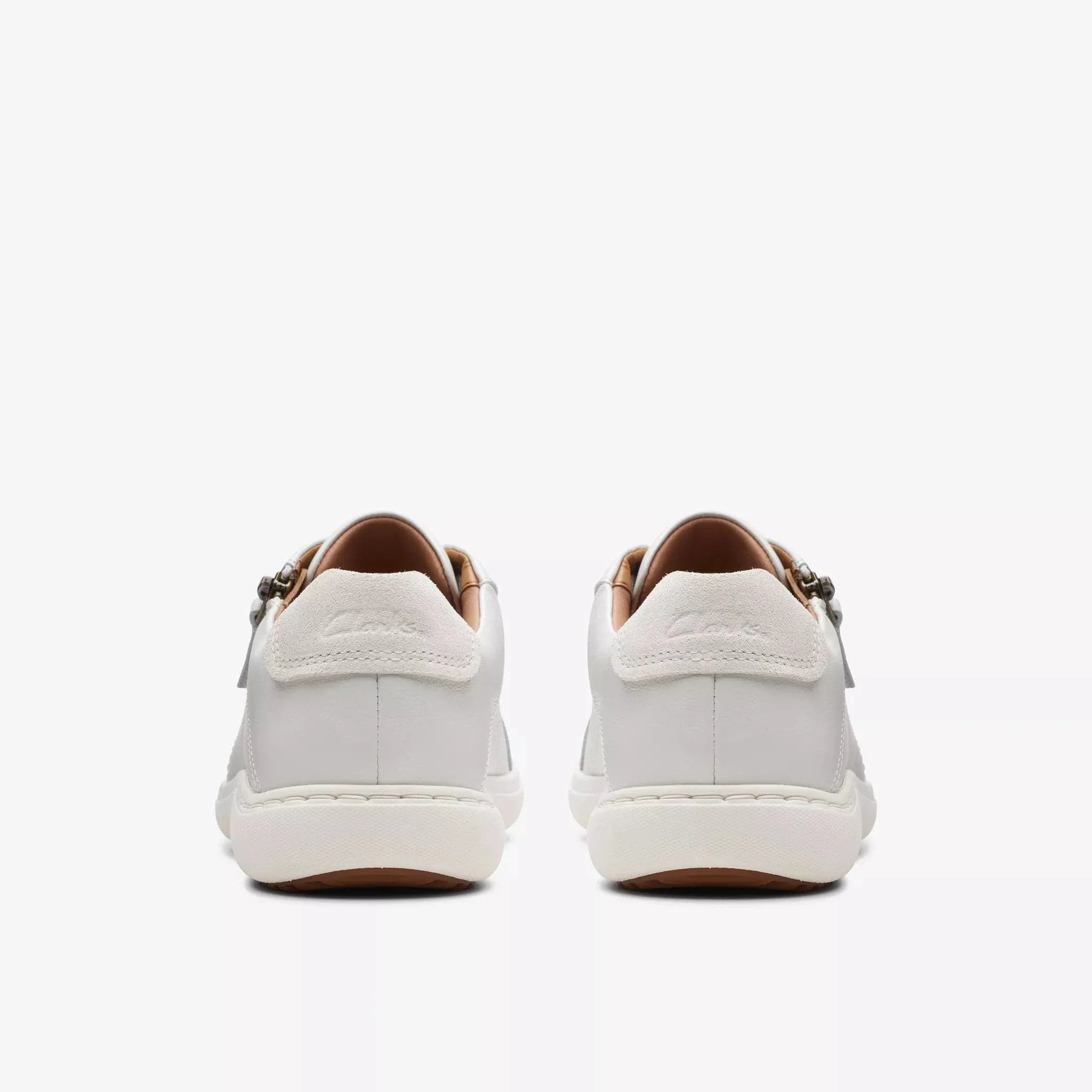 Clarks Women's Nalle Lace Sneakers- White Leather - Image 5