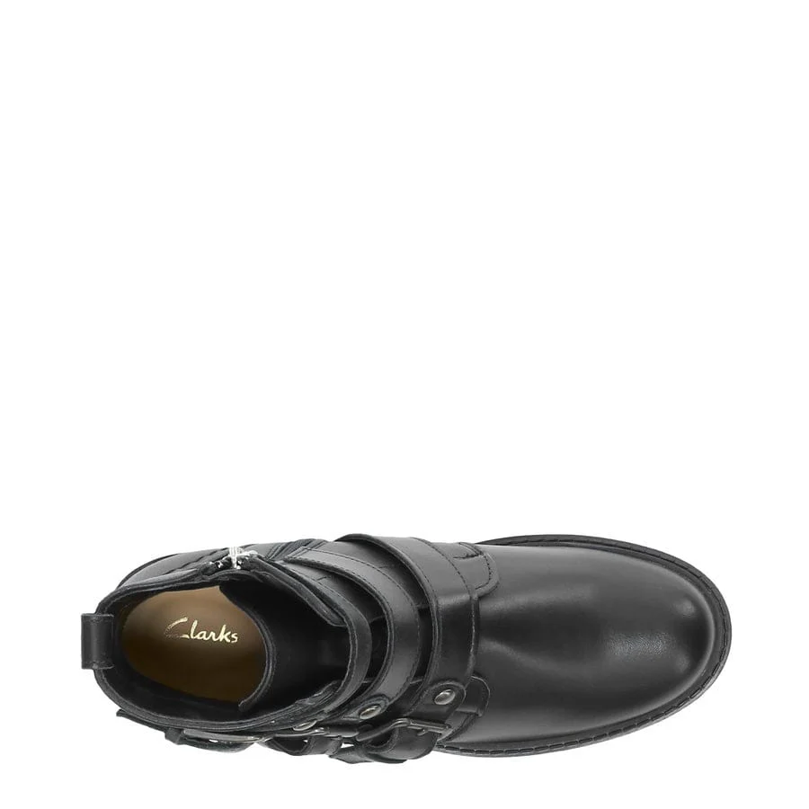 Clarks Women's Orinoco 2 Stud Boots- Black Leather - Image 4