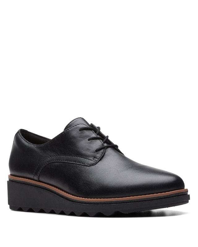 Clarks Women's Sharon Rae Loafers- Black Leather - Image 2