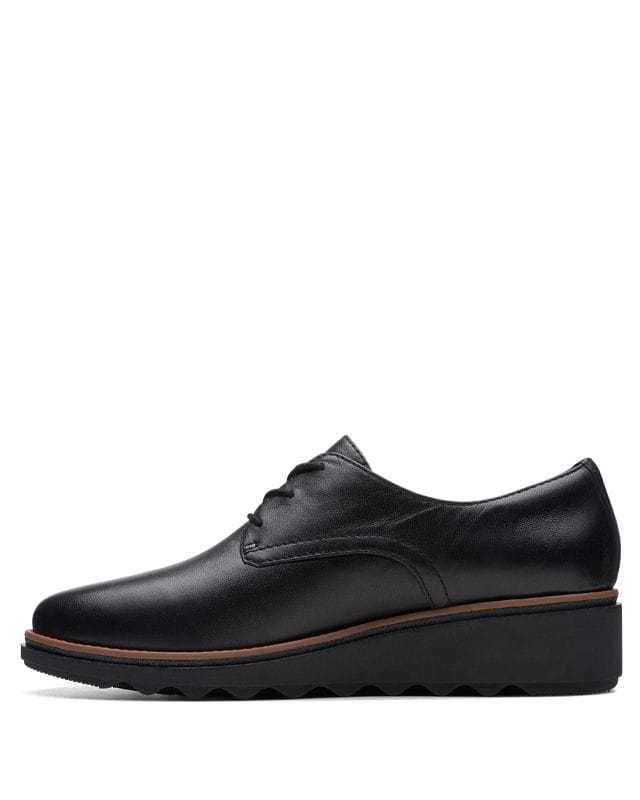 Clarks Women's Sharon Rae Loafers- Black Leather - Image 3