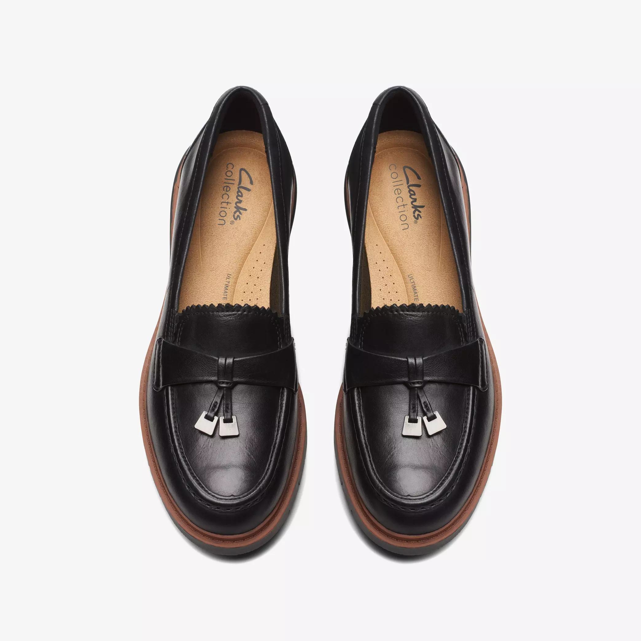 Clarks Women's Westlynn Bella Loafers- Black Leather - Image 4