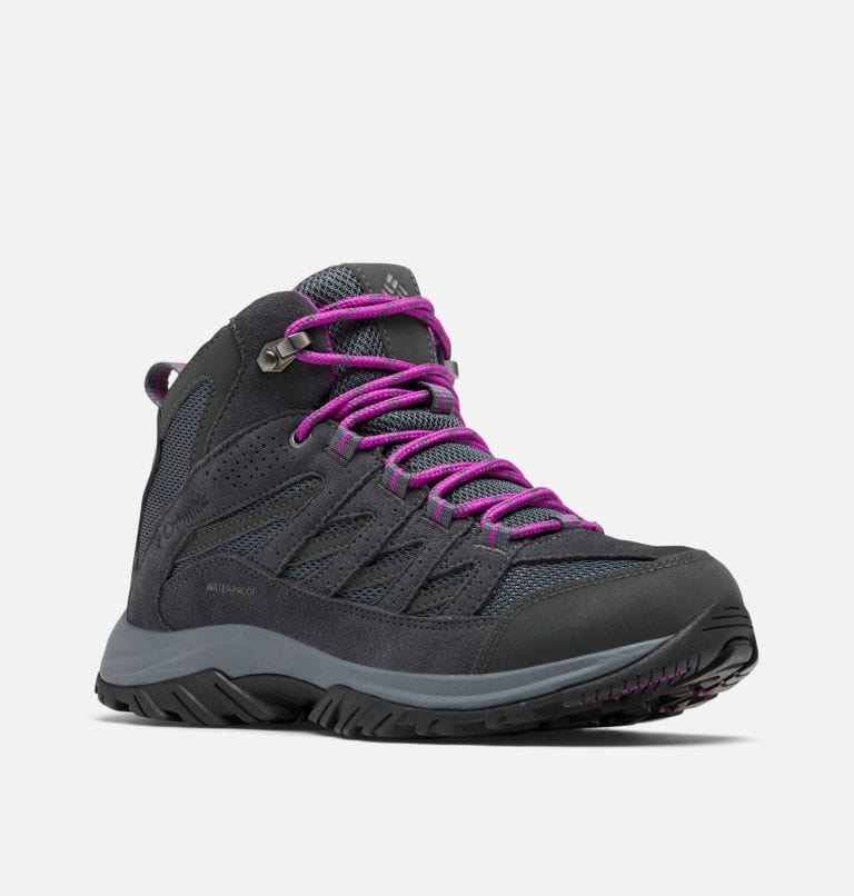 Columbia Women's Crestwood Mid Waterproof Boots- Graphite/ Bright Plum - Image 2