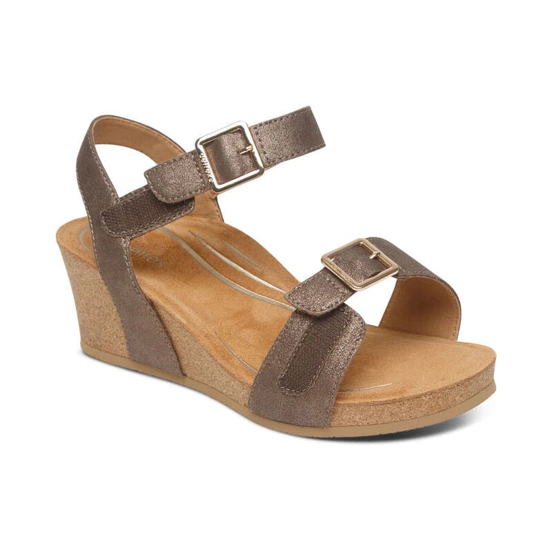 Aetrex Women's Lexa Wedges- Bronze - Image 4